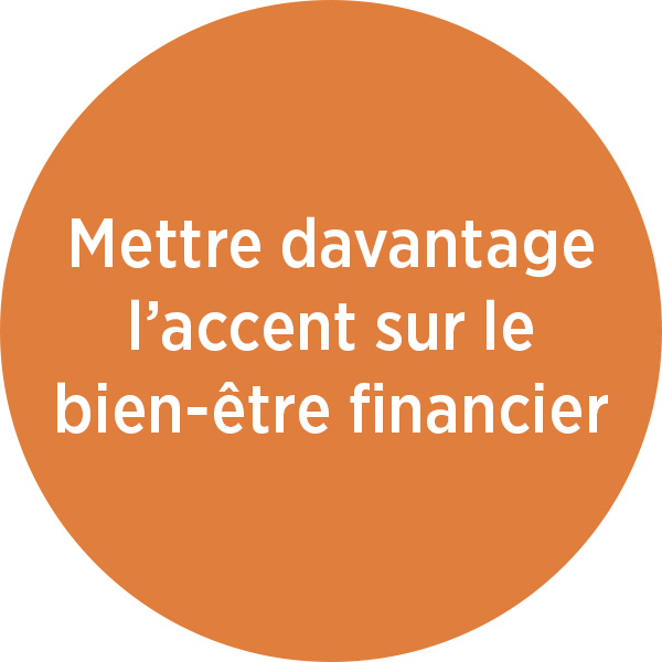 Mettre davantage l'accent sur le bien-être financier